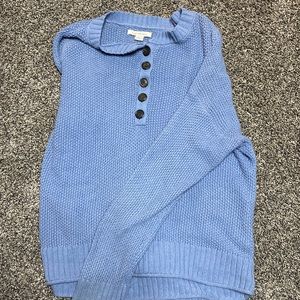 blue american eagle button sweater size medium but baggy rarely worn